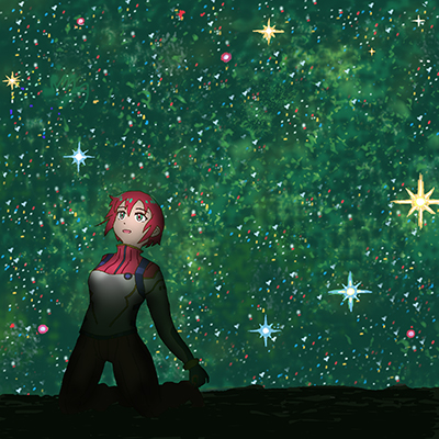 ジークアクス　マチュと星空 by リラクシン (241820 B)